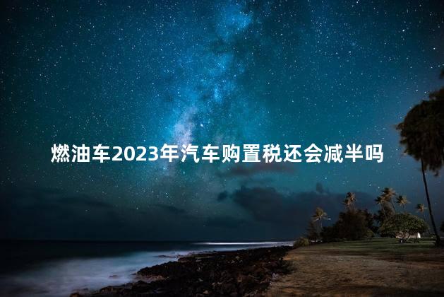 燃油车2023年汽车购置税还会减半吗 燃油车需要交购置税吗